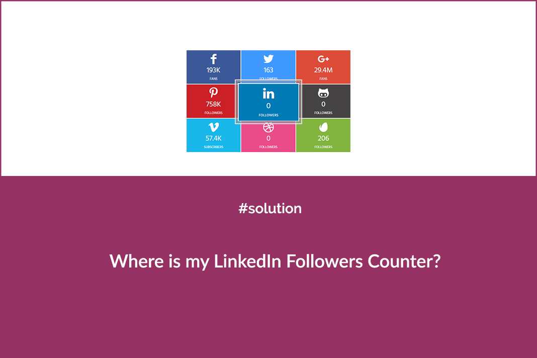 LinkedIn Followers Counter show zero 8