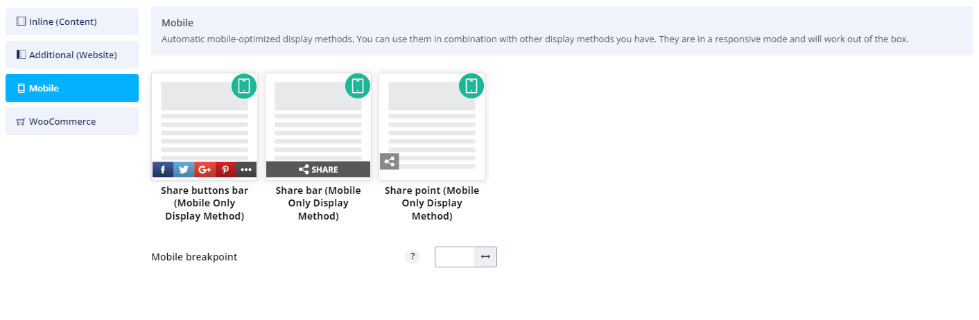 How to work with automatic display positions for social share buttons (and integrations with other plugins)? 4